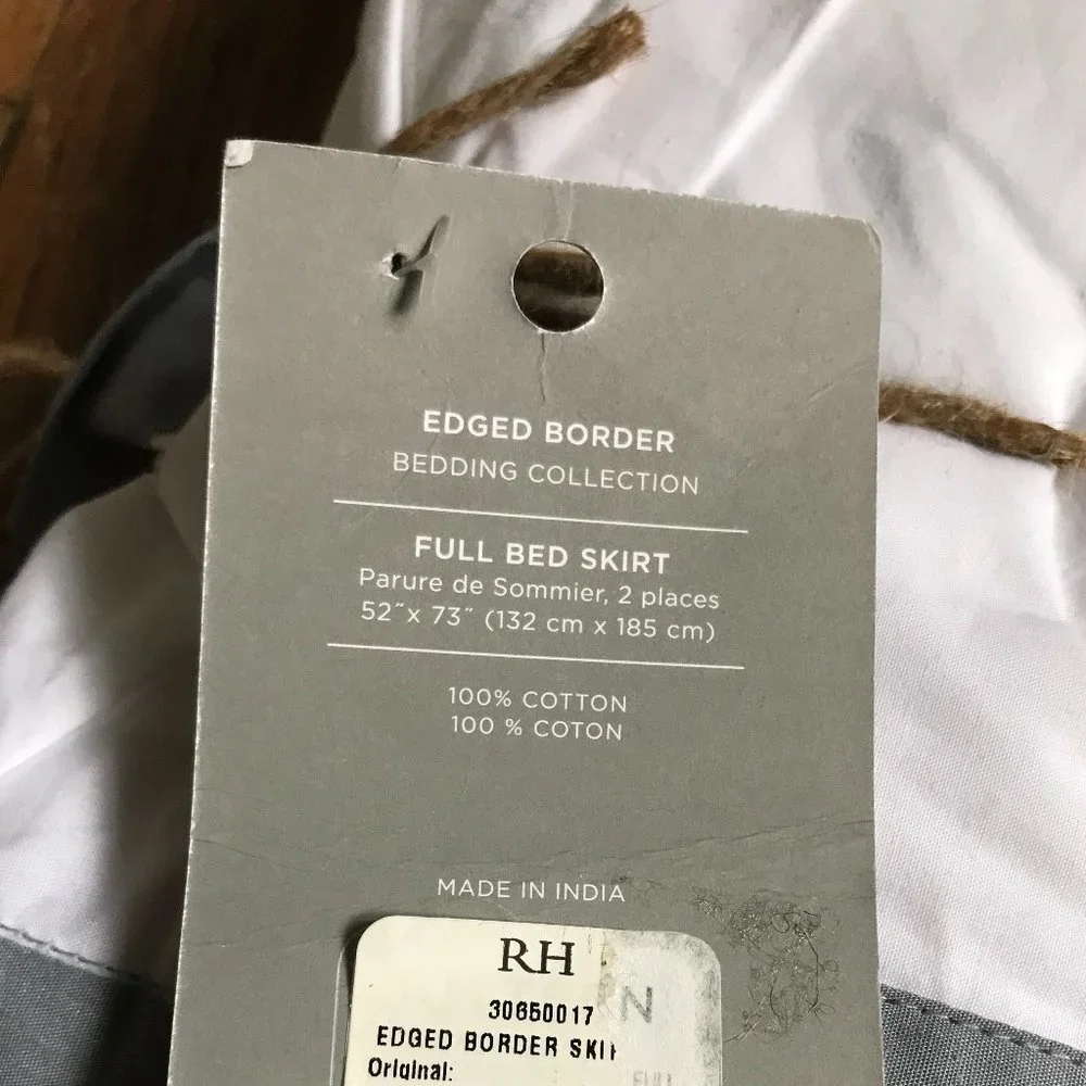 Restoration Hardware White and Blue Bedding